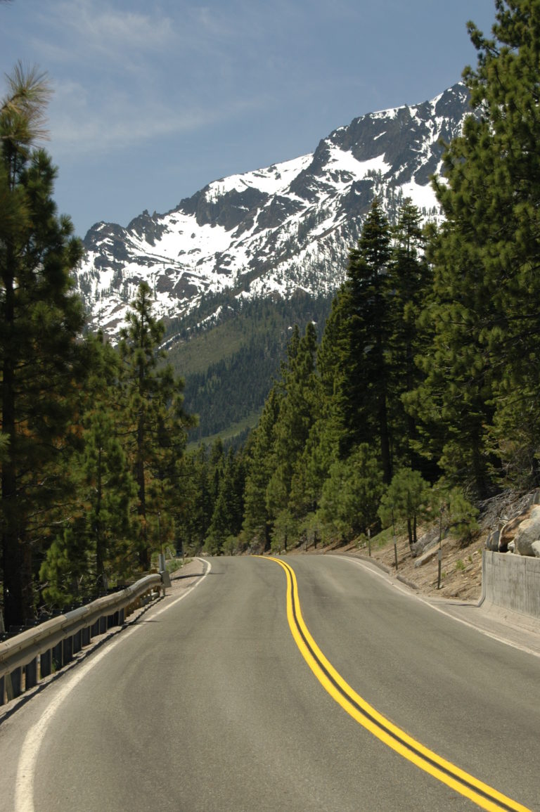 Joe Dobrow photo of a winding mountain road in Lake Tahoe