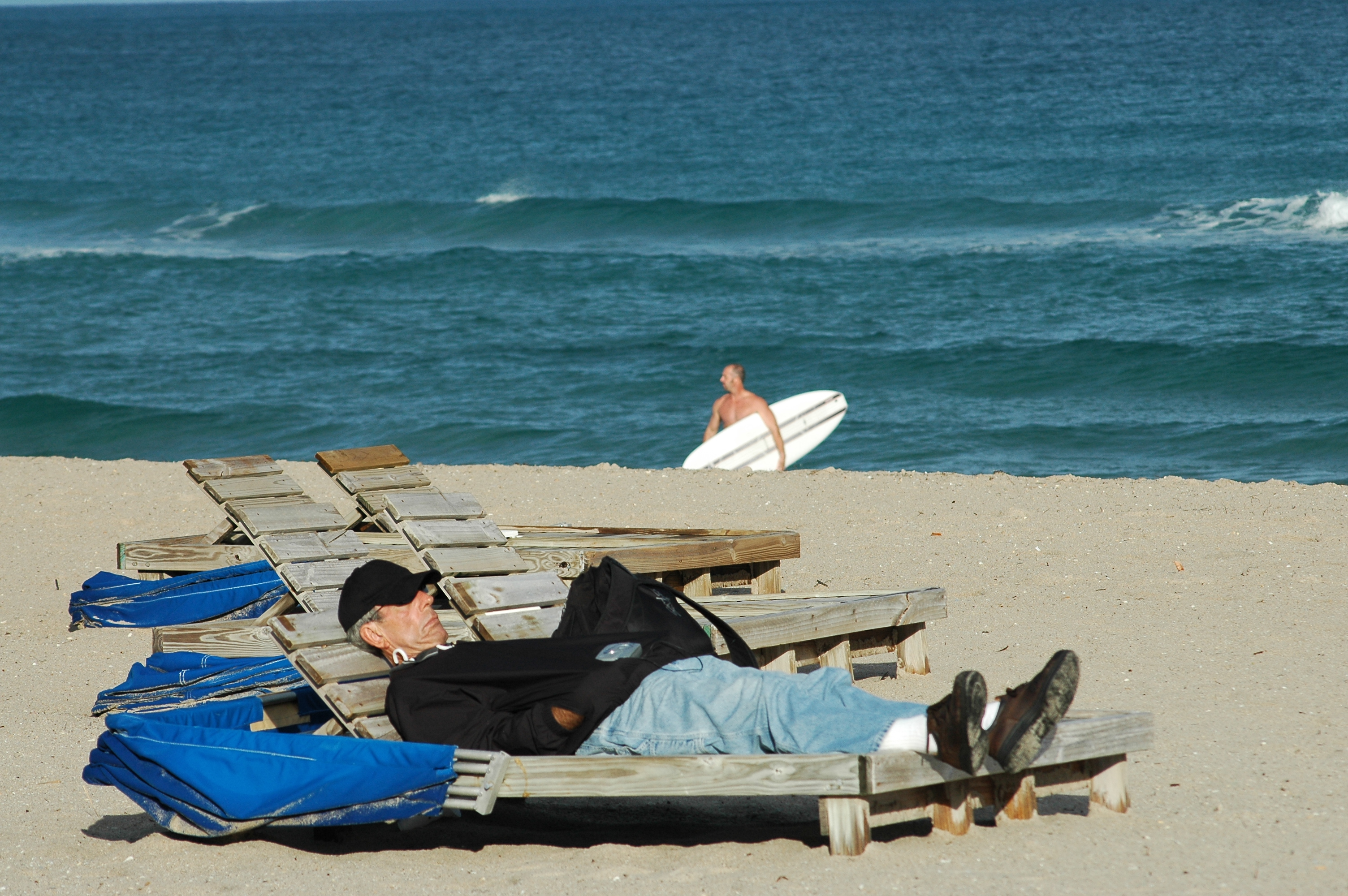 Joe Dobrow photo of man on beach in Delray, Florida