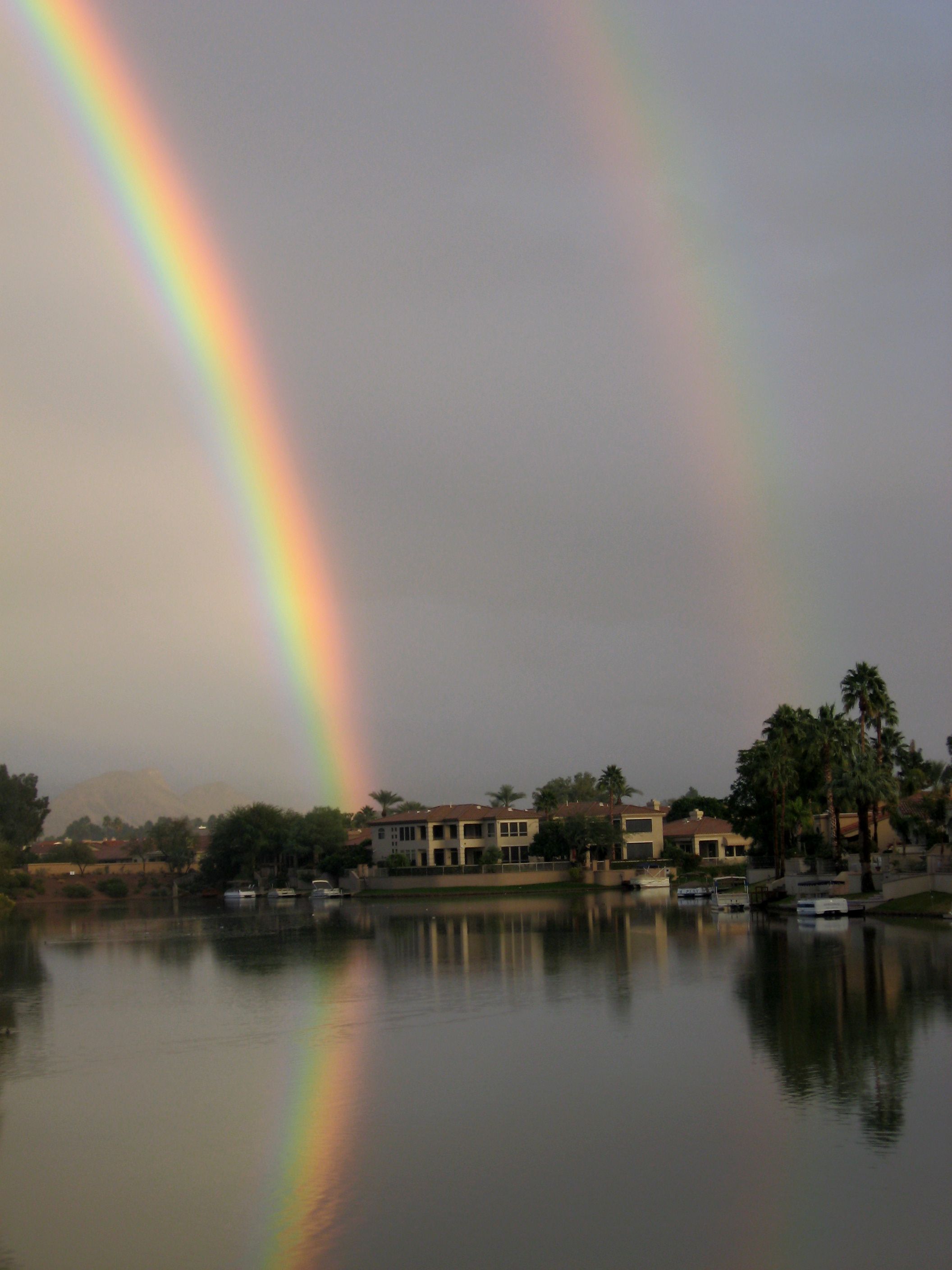 Joe Dobrow photo of a double rainbow in Scottsdale, Arizona