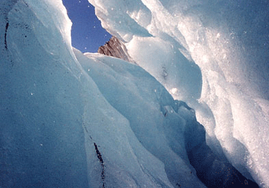 Joe Dobrow photo inside an Alaskan glacier